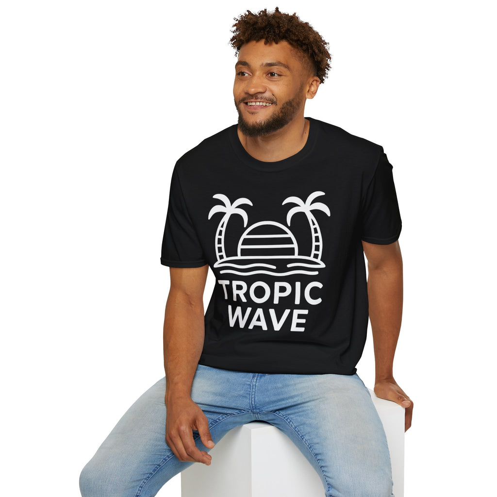 Dark Tropic Wave Unisex Softstyle T-Shirt