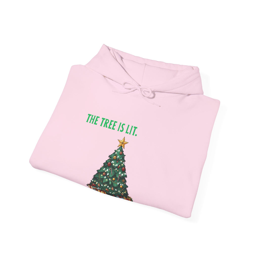 Tropic Wave Unisex Lit Tree Christmas Hoodie