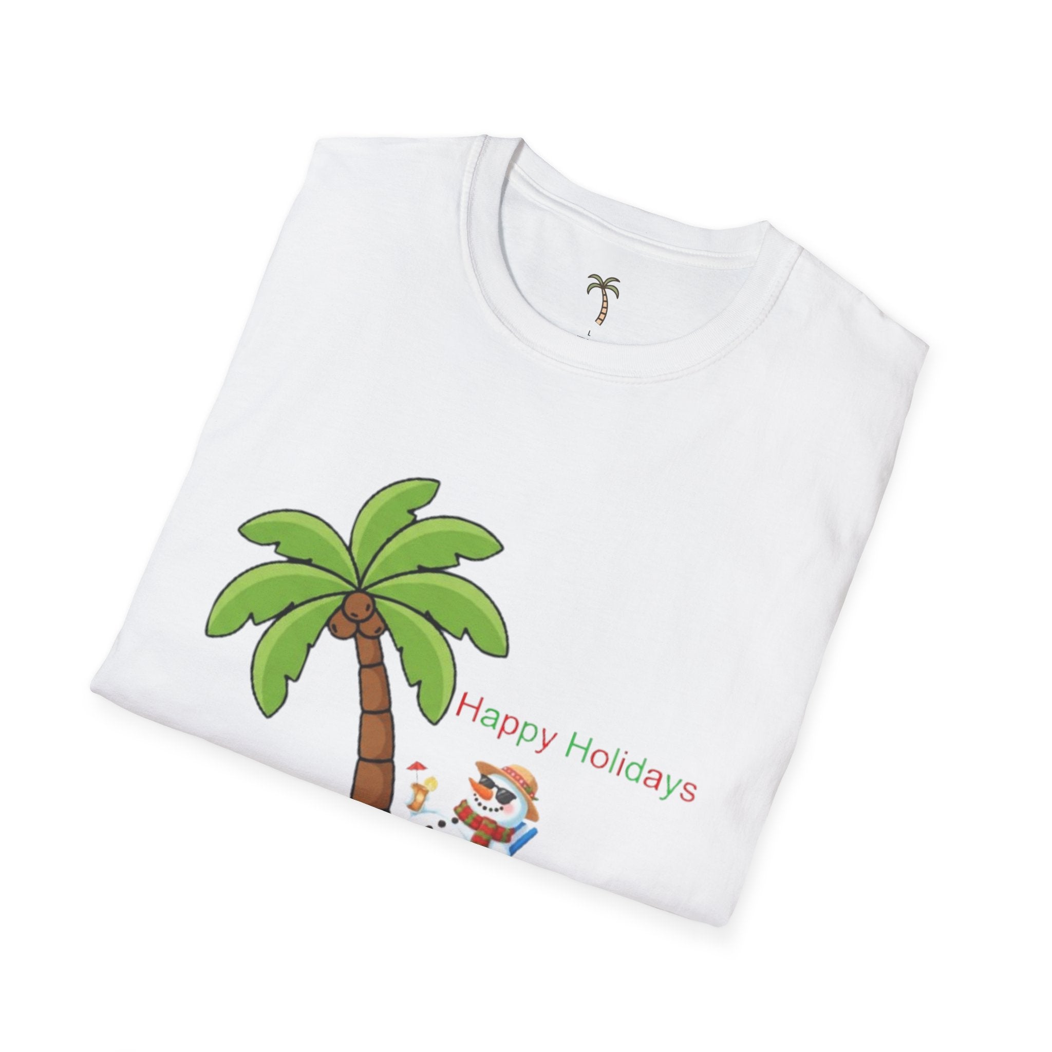 Happy Holidays Snowman Unisex Softstyle T-Shirt