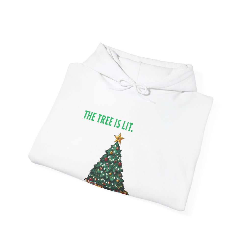 Tropic Wave Unisex Lit Tree Christmas Hoodie